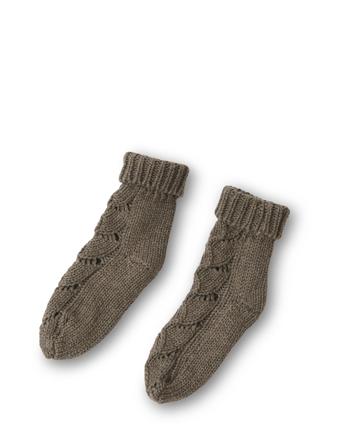 Ardette Knitted Pointelle Socks 15-16 Sockor Strumpor Brown That's Mine