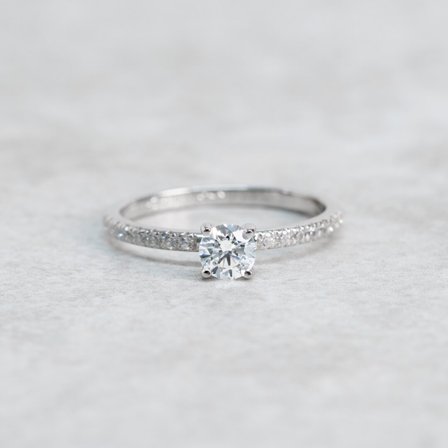 Kärleksört, 18K Weißgold : Diamanten - Laborgezüchtet, Karat - 0.30 kt