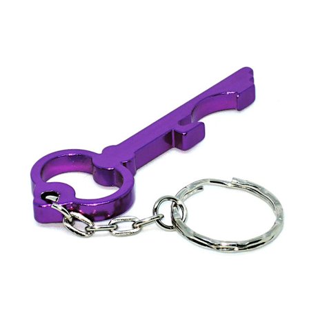 Nyckelring - Flasköppnare - Nyckel - Lila