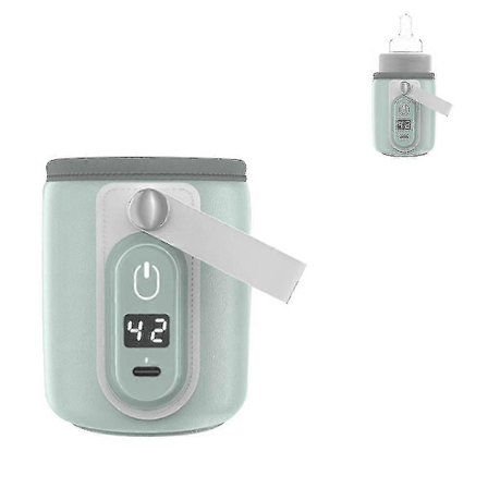 USB Portabel Flaskvärmare, Snabb Laddning och Exakt Uppvärmning, Grön -KK