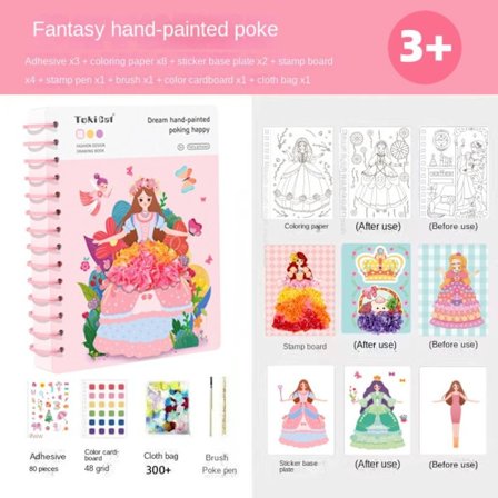 Poke Art DIY-leksaker Pedagogiska Poke Painting 3D-pedagogiska leksaker