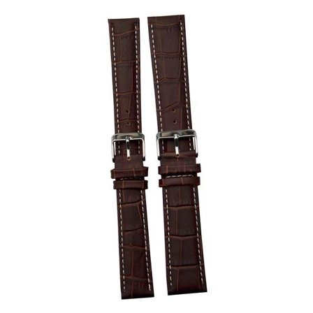 Krokomönstrat läderband 18/20/22 mm