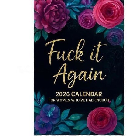 Fu-ck It 2026 Kalender for Trøtte Damer, Humor Hengende Månedskalender, Hengende Kalender for Hjemmekontor, Morsom Månedlig Kalender med Banneord Gave