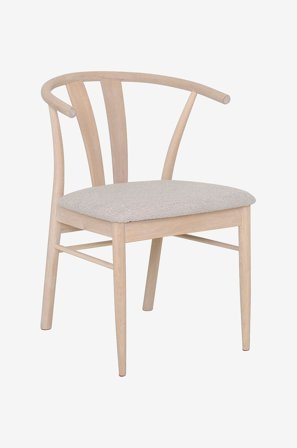 Nordic Furniture Group - Spisebordsstol Jive pigmenteret olie/boucle 2-pak - Hvid - Stole - Fra Homeroom