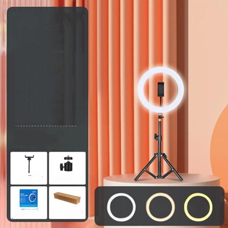 30cm LED Selfie Ringlys Dimmbart Ringlampe Foto Video Kamera Lys Med Stativ (FMY)