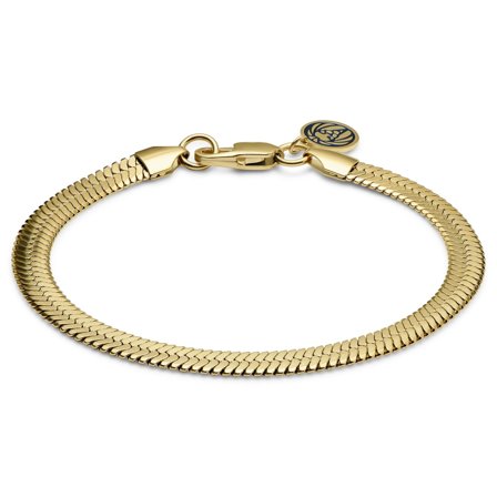Essentials | Bracelet à chaîne en chevrons doré 6 mm pour hommes - Bracelets en acier