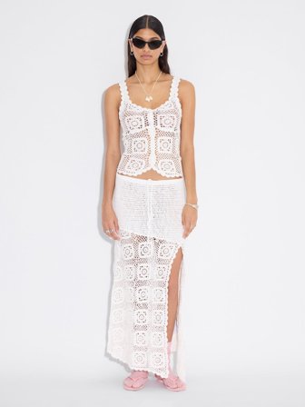 Holzweiler - Rosie Crochet Top - White - Womens - Extra Large