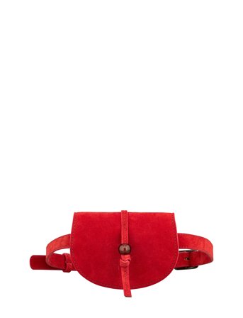 Suede Belt Bag Red Becksöndergaard