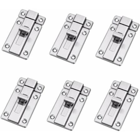 6 stk 3 tommer 240 stk/stk for å sende skrue 304 rustfritt stål dobbelthodet låselås soverom manuell dørlås,