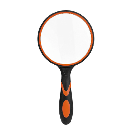 Forstørrelsesglass 20X håndholdt leselupe med rengjøringsklut - 75MM stor forstørrelseslinse med sklisikkert mykt håndtak for seniorer Bok Magasin 