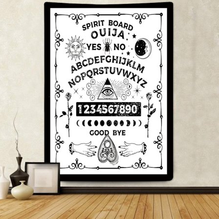 Tapestry, Creepy Hippie Spooky Monster Wall Hanging Aesthetic1