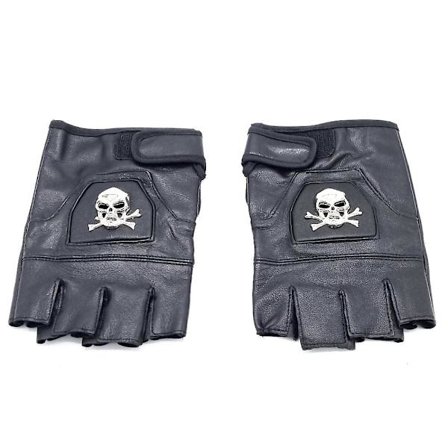 Skinnhansker med hodeskalle