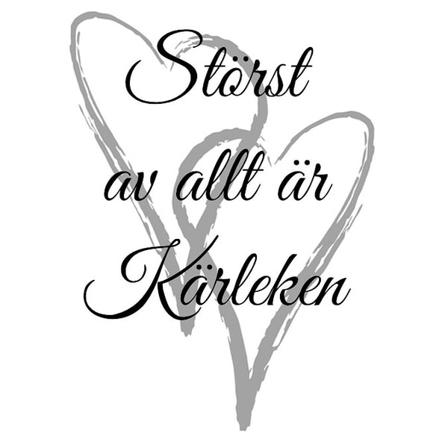 Väggord/väggdekor - Störst Av Allt Är Kärleken