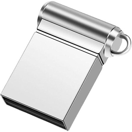 Mini USB minne Stick Metal Small Key (silver), 8GB