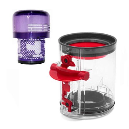 Dammtunna för V10 Slim V12 Digital Slim Dammsugare Behållare, Ersättningsdammsamlare med Hepa-filter