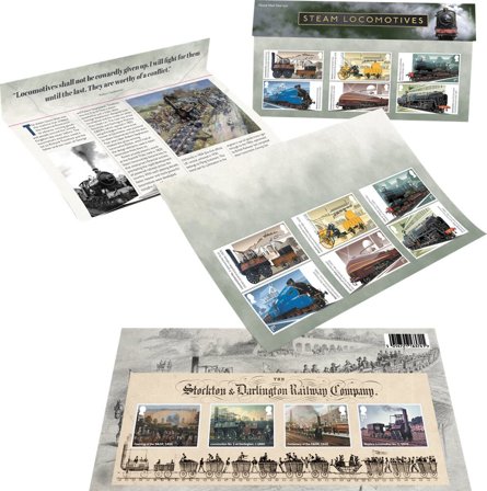 England - Damplokomotiver - Souvenirmappe