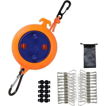Retractable Clothesline for Camping, Portable Clothesline, Outdoo