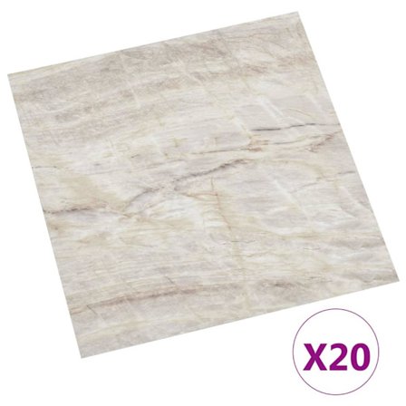 vidaXL Självhäftande golvplankor 20 st PVC 1,86 m² beige
