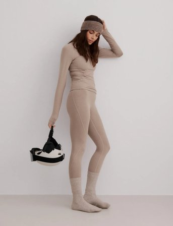 aim ́n Baselayer Leggings - Beige - XL