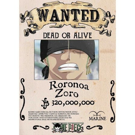 A3 Print - One Piece - Zoro Wanted