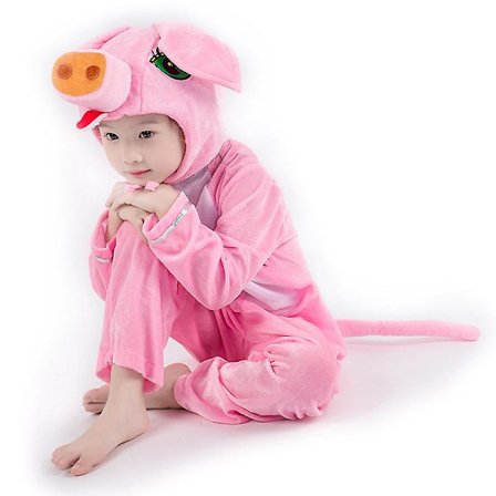 Pink Pig Cosplay Costume Costume Stage Wear Ferietøj 3XL (160 cm)