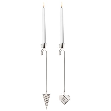 Georg Jensen CC 2025 lysestage sæt 2 dele, palladiumbelagt - Sølv | KitchenOne