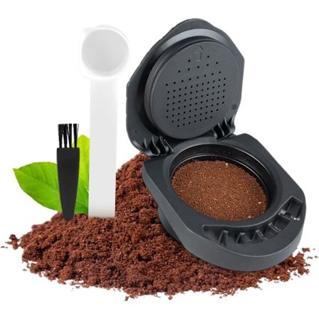 Återanvändbar kapseladapter för Dolce Gusto påfyllningsbara kaffekapslar, kompatibel med Piccolo XS Genio S EDG 305 EDG 606 Easy Fil