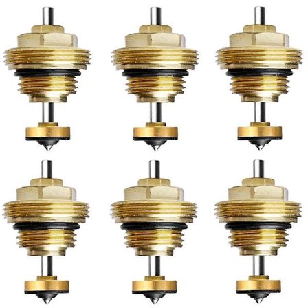 Gulvvarme Manifold, Pakke med 6 Retur Pin Ventilkerne M30 X 1.5, Retur Pin Ventilkerne, Termostatisk Ventilkerne