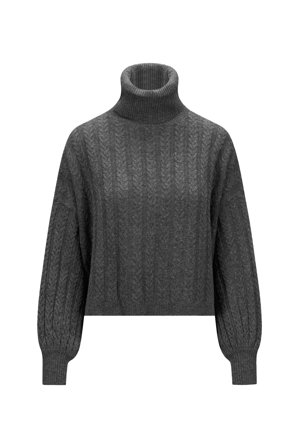 Mona Wool Poncho Dark Grey L