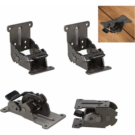 0-90-180 graders selvspærrende foldehængsel flipbord forlængerplade sammenklappelig beslag jern sammenklappelig arbejdsbænk beslag med mørk bronze 