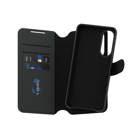 CARE by Panzer Feature Case Tango Two-in-One Wallet w. Qi-Compatible Samsung S25 Edge PanzerGlass - High quality tempered glass screen protector