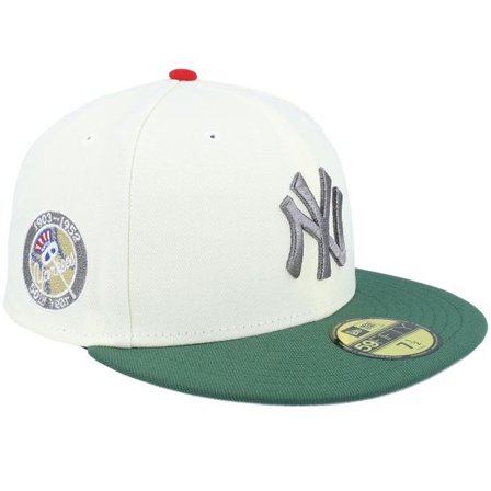 New Era - MLB Vit fitted Keps - Hatstore Exclusive x New York Yankees Cilantro Chrome 59FIFTY 50th Anniversary Chrome/Cilantro Fitted @ Hatstore