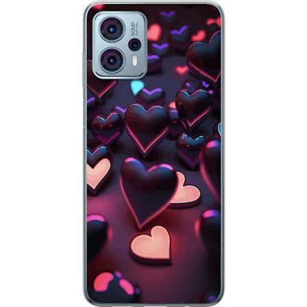 Kompatibelt Mobildeksel til Motorola Motorola Moto G23 Midnattshjerter