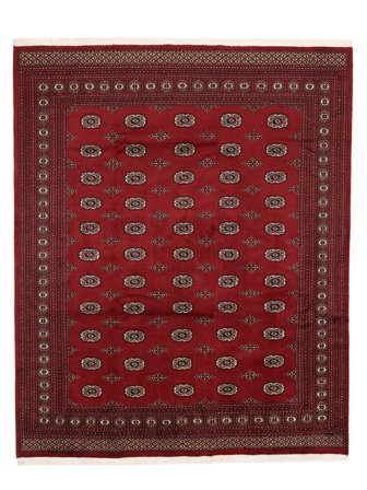 Håndknyttet Pakistan Bokhara 2Ply Teppe 246X304 Mørk Rød/Svart