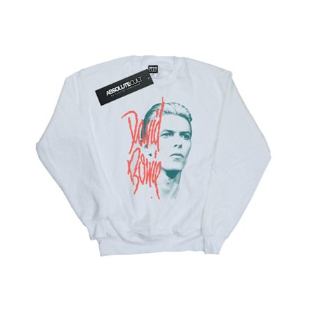 David Bowie Girls Mono Stare Sweatshirt 7-8 år Vit