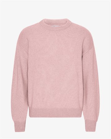 Oversized Merino Wool Crew - Faded Pink
