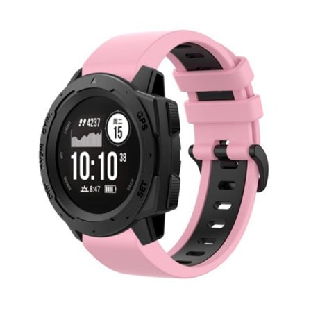 För Garmin Instinct 2 22mm silikon watch i två färger