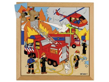 Rampussel brandkår, 34x34 cm - Lyreco - Skola och förskola - Lekmaterial - Pussel - Rampussel