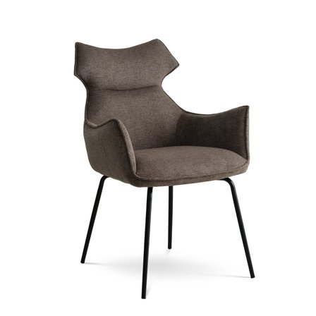 Liva spisebordsstol med Armlæn, Brun - Komfortabel spisestol til spisebordet - Mål: 62x64x90cm - Perfekt til lange middage med familie og venner