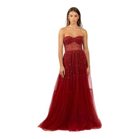 Elisabetta Franchi Maxi Dresses , Rood , Dames , Maat: S Maxi jurken