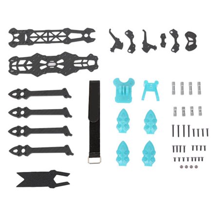 FPV Racing Drone Ramme Professionel 225mm Akselafstand Kulfiber Quadcopter Ramme til RC Drone Tilbehør Blå