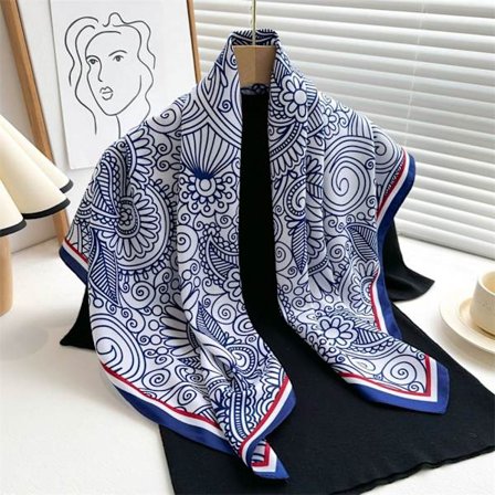 90x90cm Silk Scarf Beach Shawl 7 7