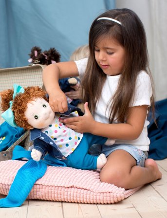 Rubens Barn Rubens Barn Docka - Cicci-Kids - Multi/patterned - 14X23X36CM