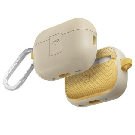 Uniq Clyde Lock -kotelo AirPods Pro 2:lle (2022/2023) - beige ja keltainen värit