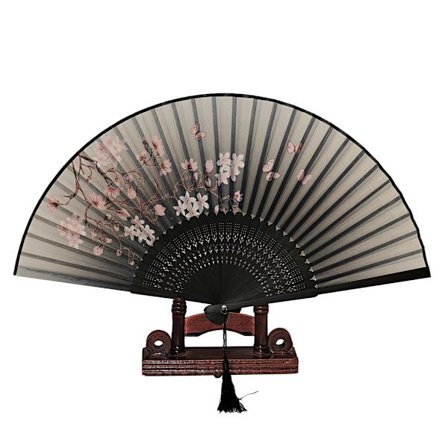 Solfjäder - Fjärilar med blommor [M10] - Svart