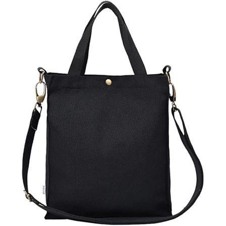 Kraftig canvas VÄSKA Liten MINI STORLEK Bottenstängning Axelväska Lunchväska Handväska Mode Tote Fleranvändning