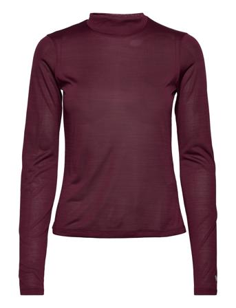 Runkoyo Mock Neck Ls Top Langærmet T-shirt Burgundy Asics