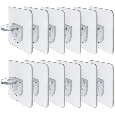 En pakke med 12 hylder beslag skab glas opbevaring rack