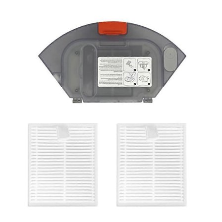 2 i 1 Vattentank Dammlåda för Xiaomi Mijia E10 E12 B112 Robotdammsugare Reservdelar Hepa Filter