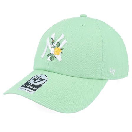 47 Brand - MLB Grønn unconstructed Caps - New York Yankees MLB 47 Clean Up Cap Hemlock Dad Cap @ Hatstore